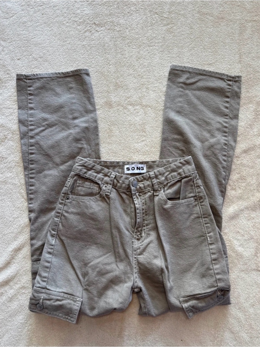 S.O.NG Women's Wide Leg Pants in Taupe